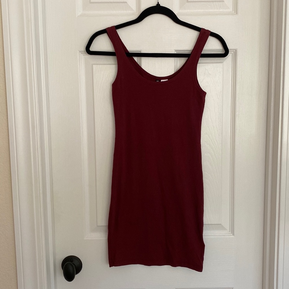 Divided H&M Maroon Mini Tank Dress size 2